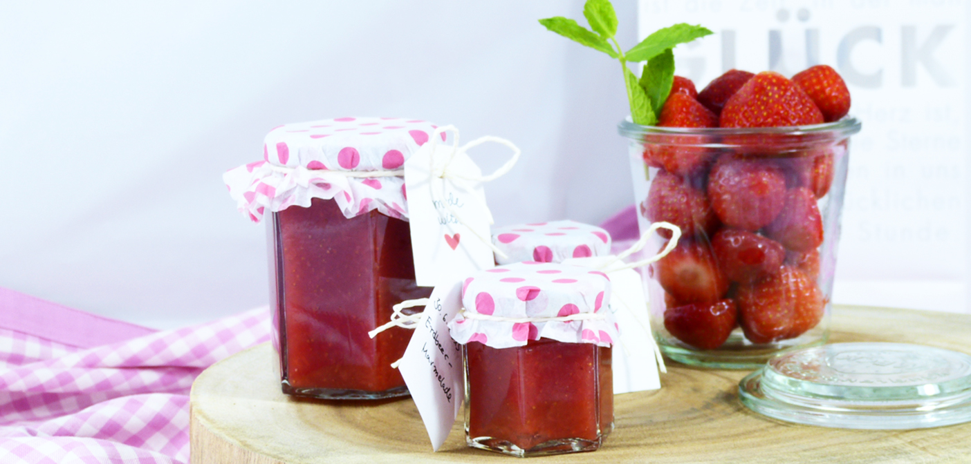 Klassische Erdbeer Marmelade