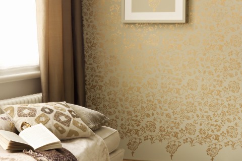 Extravagante Wandfarbe: Gold Bild: www.farbqualitaet.de