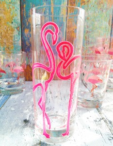 Farbwechselglas Flamingo